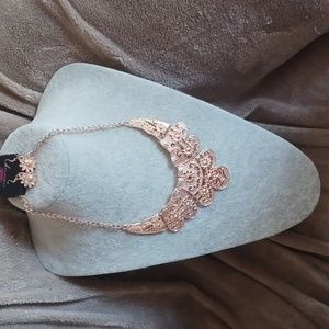 2 gold necklace and earrings sets, paparrazi